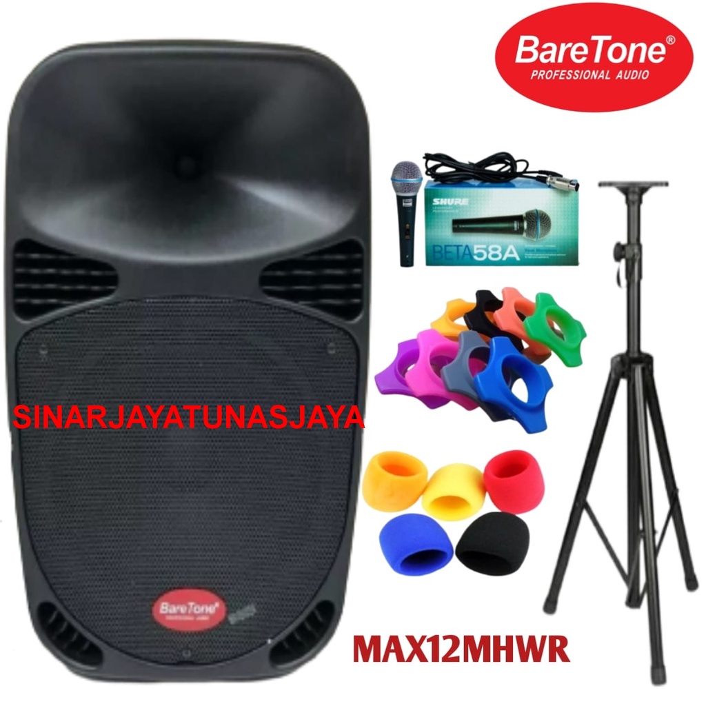 BARETONE PORTABLE SPEAKER MAX12MHWR TYPE 12 INCH