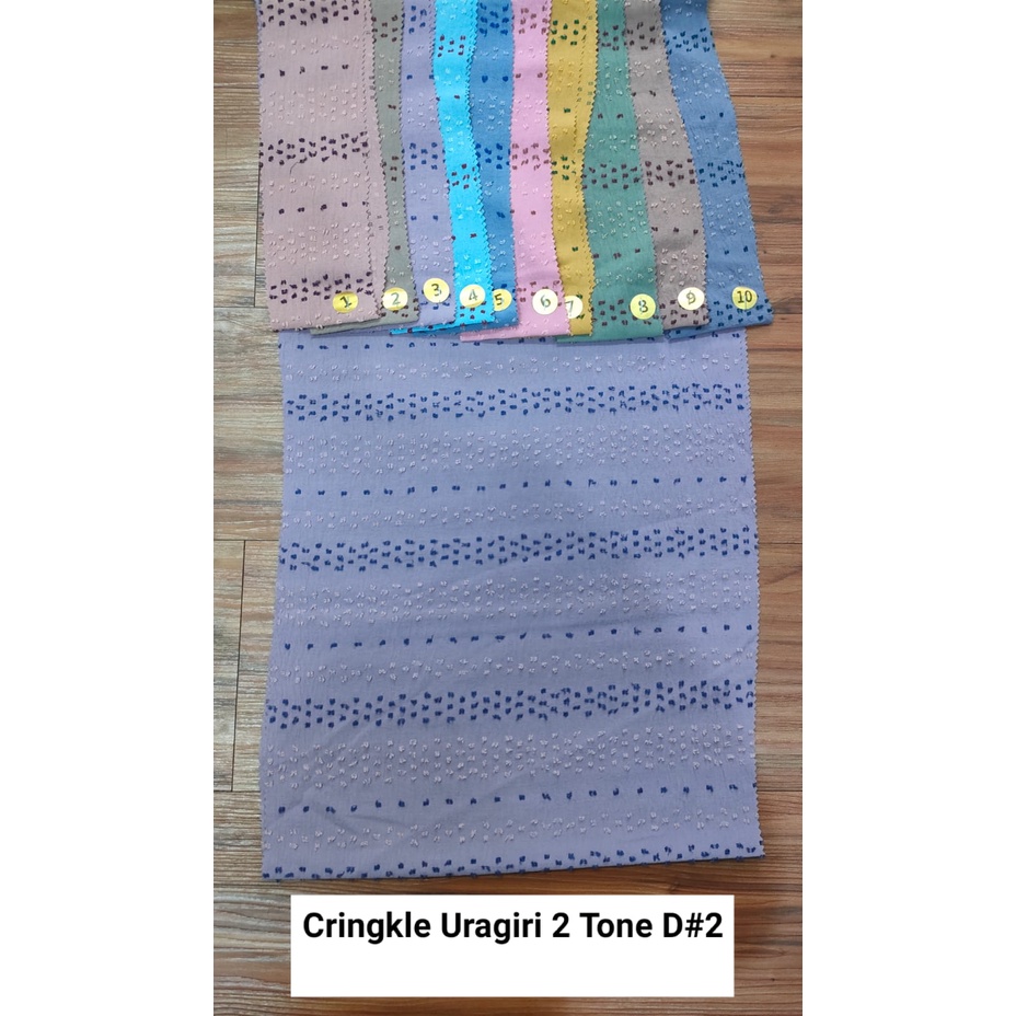 KAIN CRINKLE URAGIRI 2 TONE/KAIN GROSIR/DIJUAL SERIAN PER ROLL