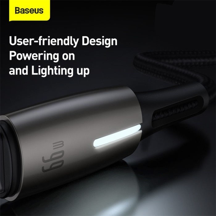 Baseus Original Water Drop Kabel Data USB to Type C Fast Charging 6A 66W Cable Charger Casan Ori Tipe C Quick Charge for Huawei Samsung XiaoMi Oppo Vivo