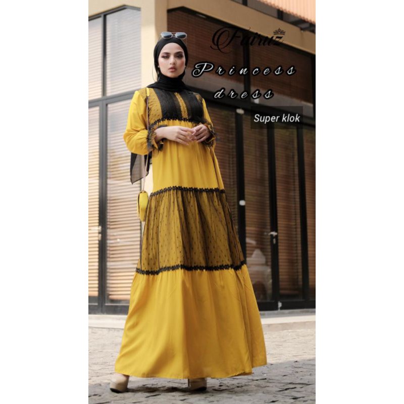 Daster Arab FAIRUZ PRINCESS Dress Rayon Maxi Gamis Tille