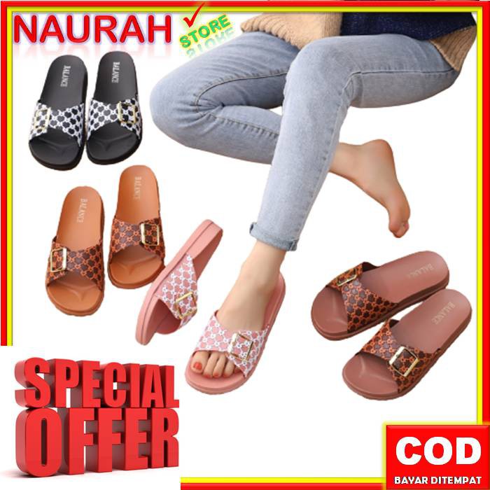 ( cod ) SANDAL BATIK LOVE GESPER BALANCE 2022 T1 ORIGINAL SLOP BLC 2022-T1 LENTUR ANTI SLIP
