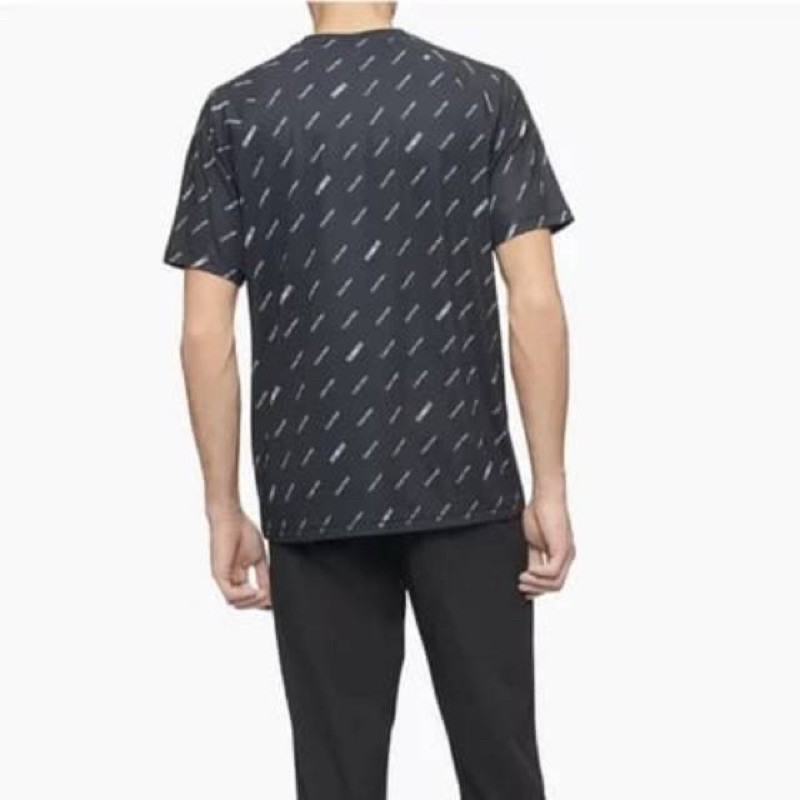 Calvin klein linear wave logo crew neck t-shirt SALE