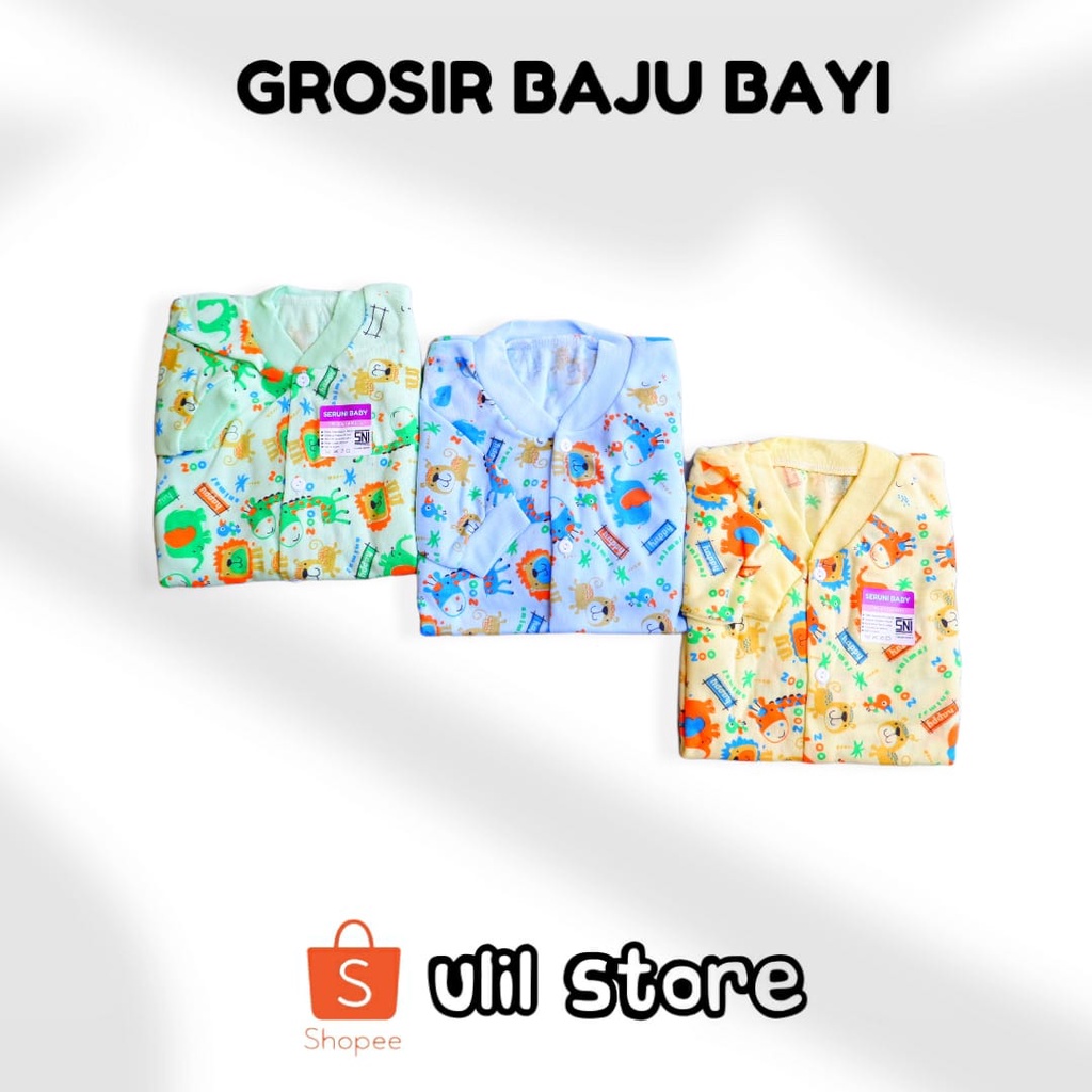 Setelan Piyama Panjang Bayi Seruni Baby Setelan Baju Tidur Bayi SNI Motif Happy Animal