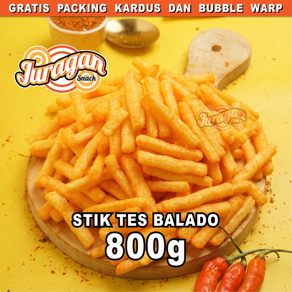 STIK TES BALADO 800 gram snack kiloan makanan ringan jajanan cemilan camilan pedas asin gurih murah