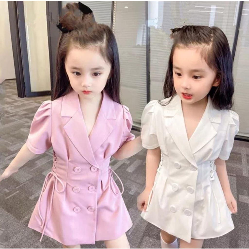 [yuna kid RO] dress blazer anak perempuan ardila crep varian warna