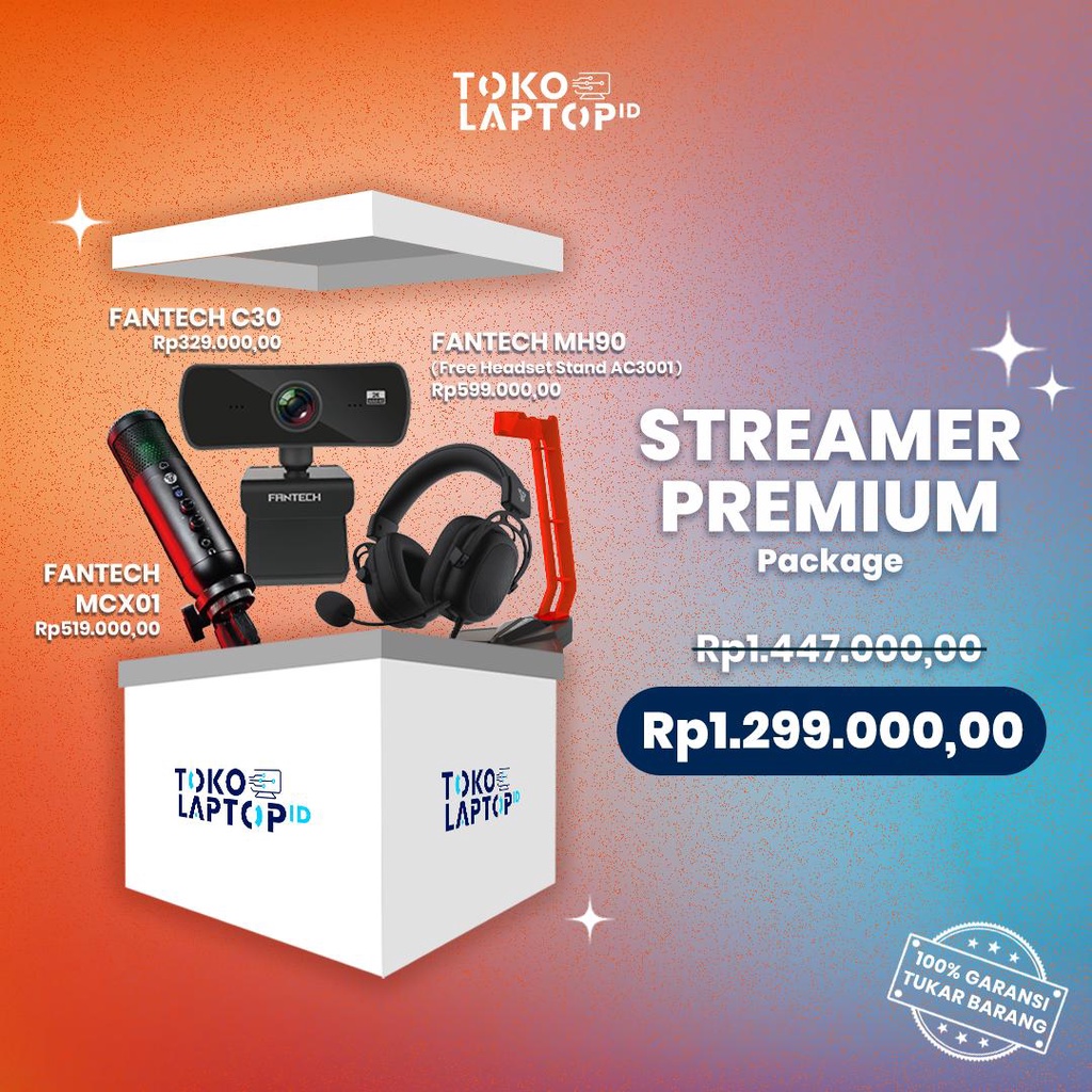 Paket Stream / Streamer Premium Dari Fantech Bergaransi 1 Tahun