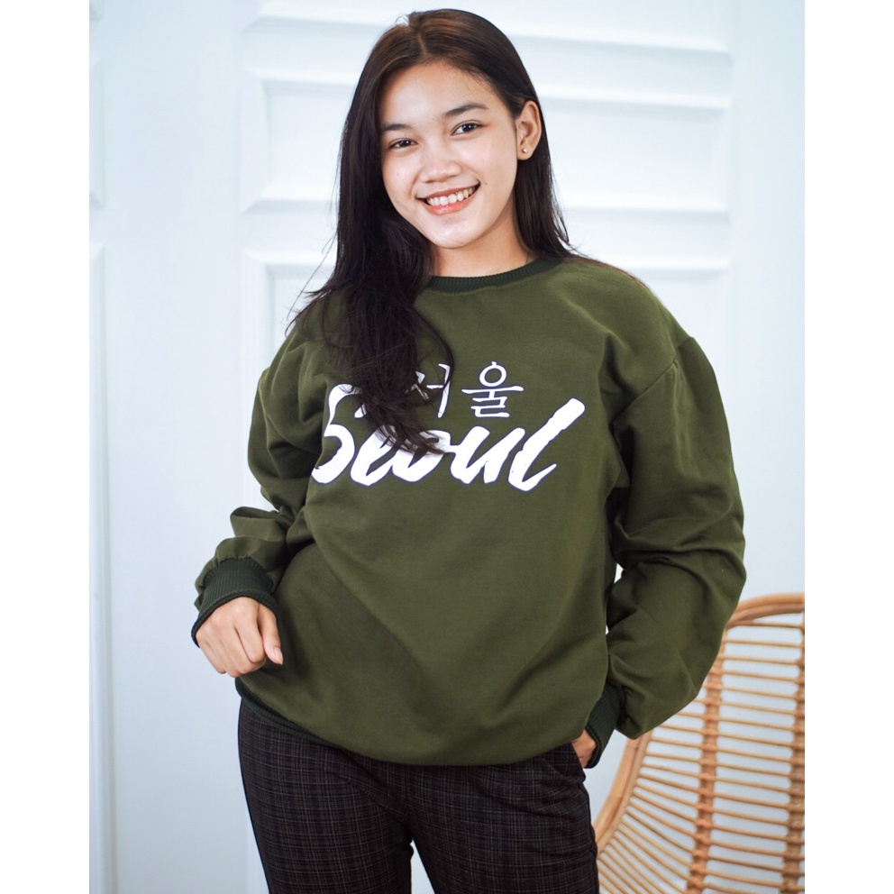 KALILA - SEOUL Sweater Fleece / Crewneck Bahan Fleece