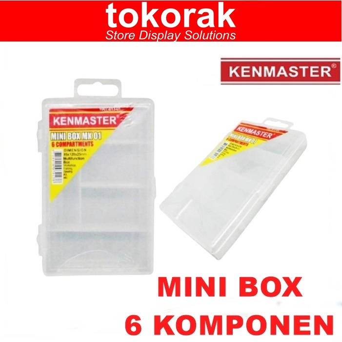 MINI BOX 6 COMPONEN KENMASTER - TOOL BOX KM-01 SLOT KOTAK