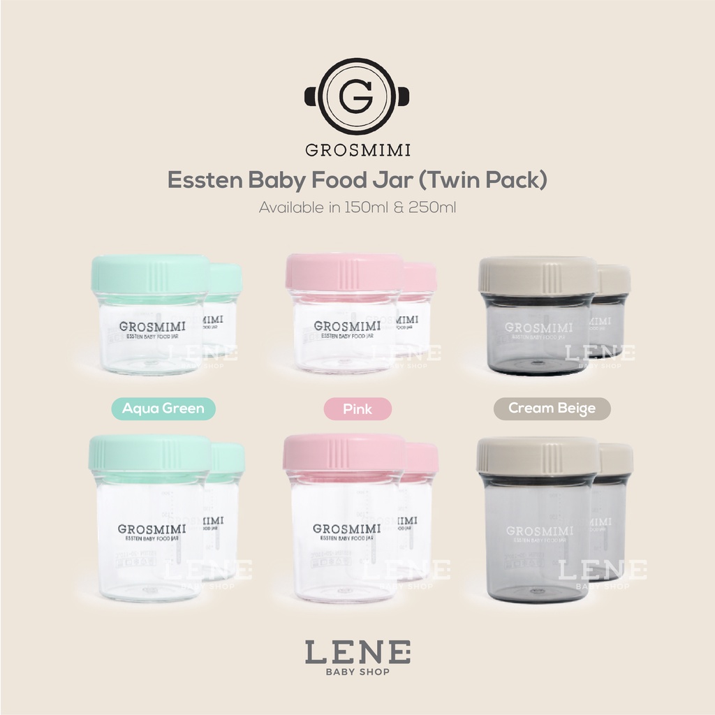 Grosmimi Essten Baby Food Jar 150ml &amp; 250 ml (Twin Pack)