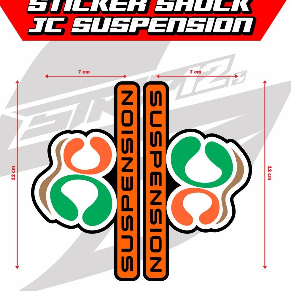 E7D3 STICKER SHOCK DEPAN JC SUSPENSION SHOCK UP SIDE N SHOCK TELE TELESKOPIK Ready