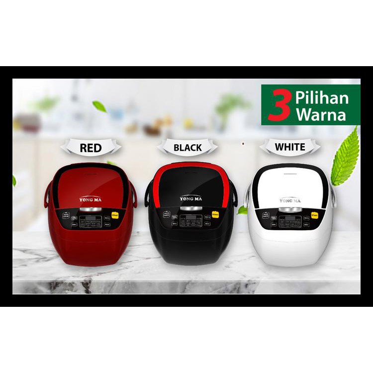 Yong Ma Ymc-801 Digital Rice Cooker 2L Eco Ceramic - Magic Com Ymc801 - Merah