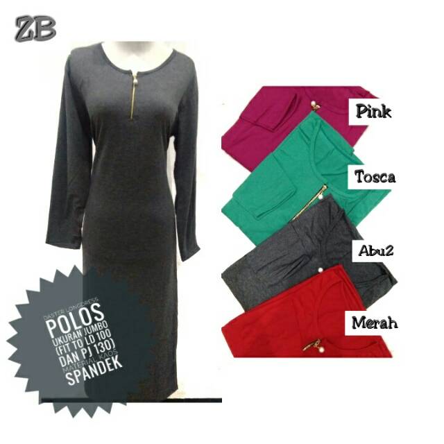 DASTER KAOS POLOS PANJANG BUSUI