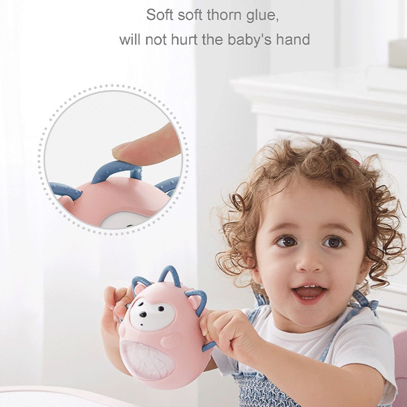 KUB MAINAN EDUKASI BONEKA GOYANG ANAK BAYI TUMBLER HEDGEHOG RATTLE-2