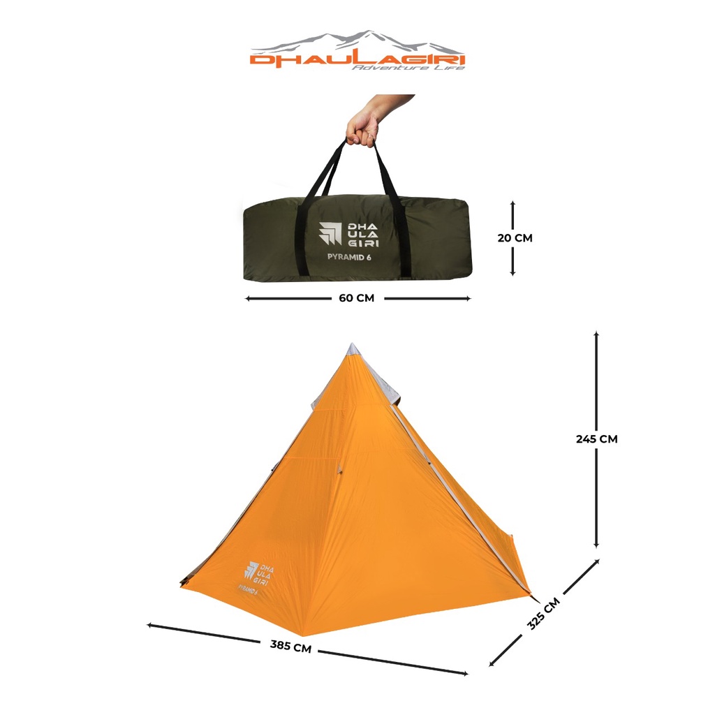 [COD] Tenda Camping Dhaulagiri Pyramid Kapasitas 6 Orang -Tenda Camping Double Layer - tenda camping kapasitas 6 orang - tenda camping dhaulagiri - tenda dhaulagiri - tenda  kemping 6 orang- tenda piramid