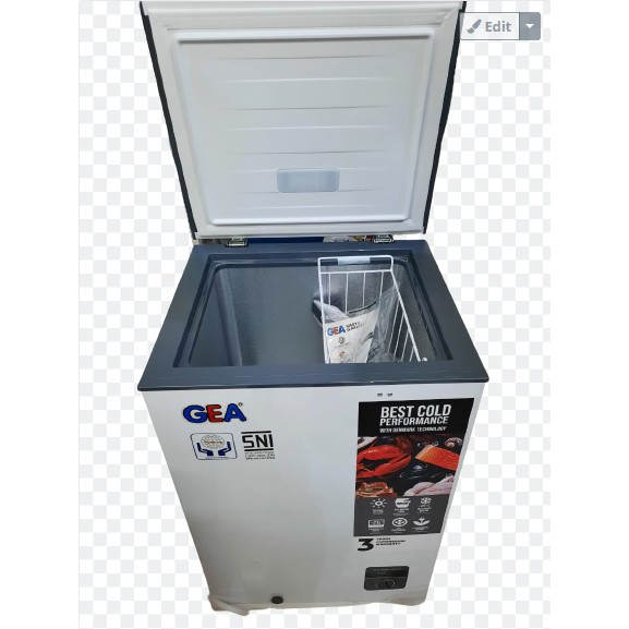 GEA AB 108 R CHEST FREEZER BOX 100L LEMARI PEMBEKU 100 LITER BY GEA