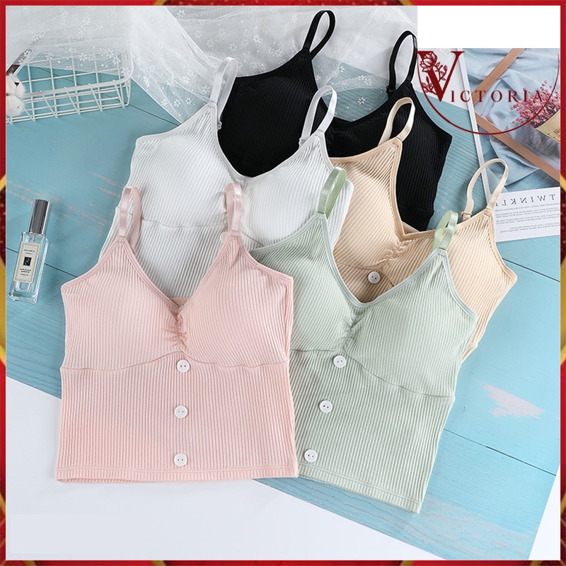 Victoria Bra Tanktop fashion wanita tanpa kawat bh pakaian dalam wanita 1027