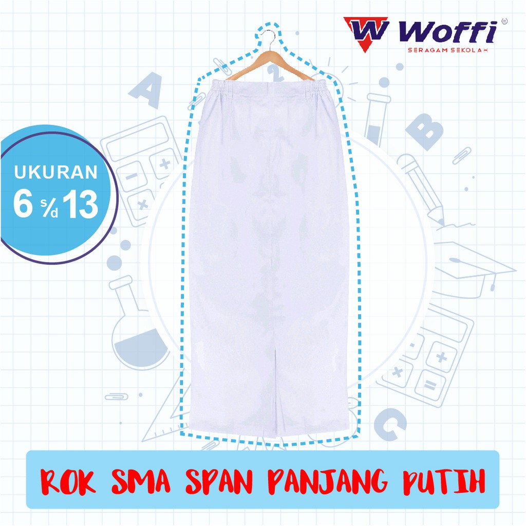 Seragam Sma Woffi Span Panjang Karet Putih Rok Sma Rok Sekolah Shopee Indonesia