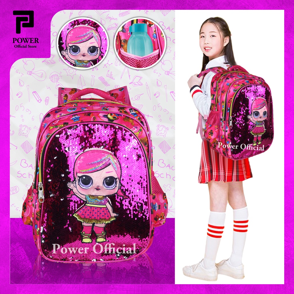 Unicorn Tas Anak Perempuan Ransel Sekolah SD Import Tas Anak Karakter LOL - Kids Backpack School Import