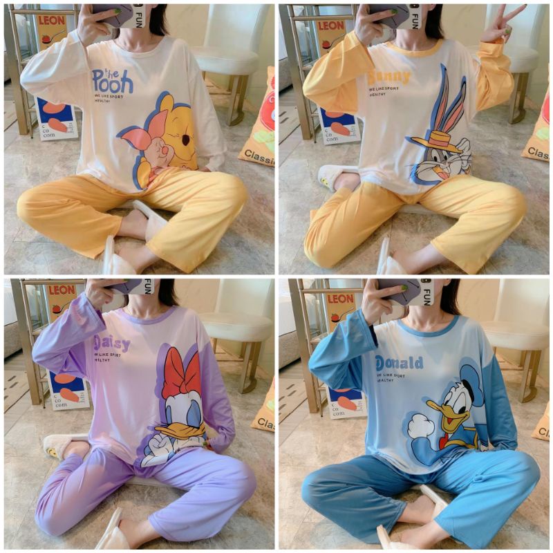 baju tidur wanita Big size / piyama wanita import panjang