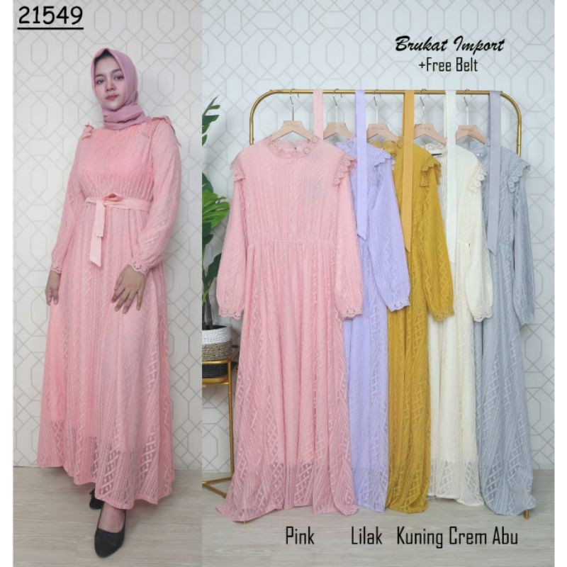 Dress Gamis Vanessa VNS Brukat Import Sahkila (FCODI276)