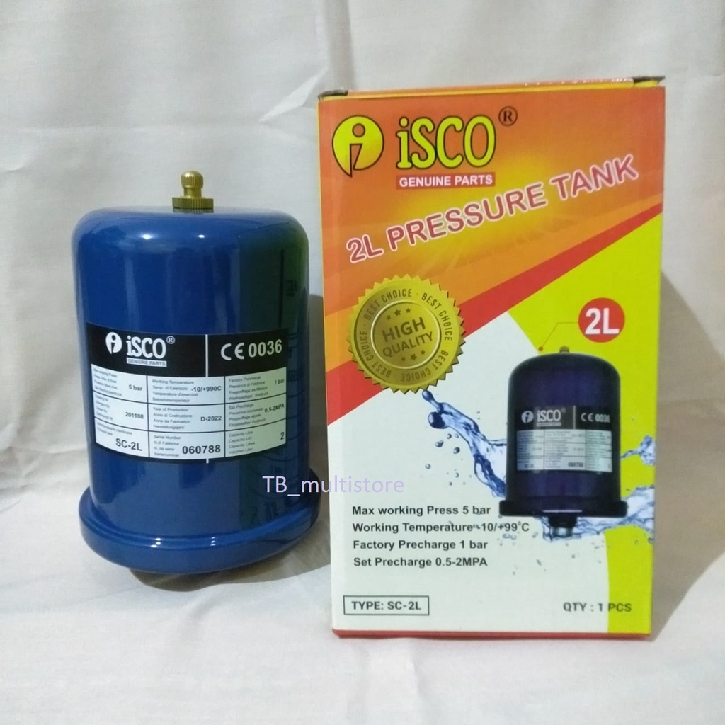 Tabung Otomatis Pompa 2 Liter Besi ISCO / Pressure Tank 2 L