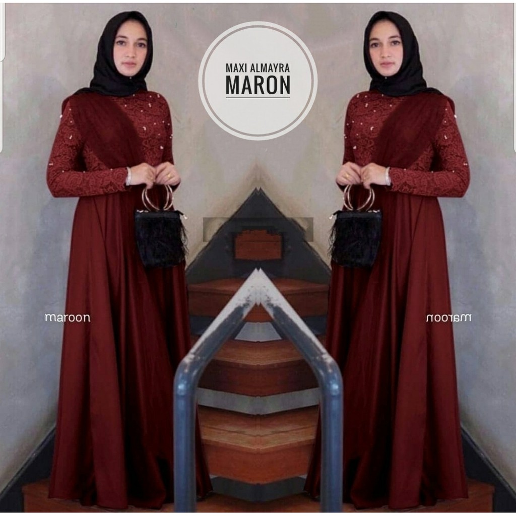 015 Maxi ALMAYRA Busana Muslim Baju Pakaian Gamis Maxi Dress Baru Murah Grosir TanahAbang
