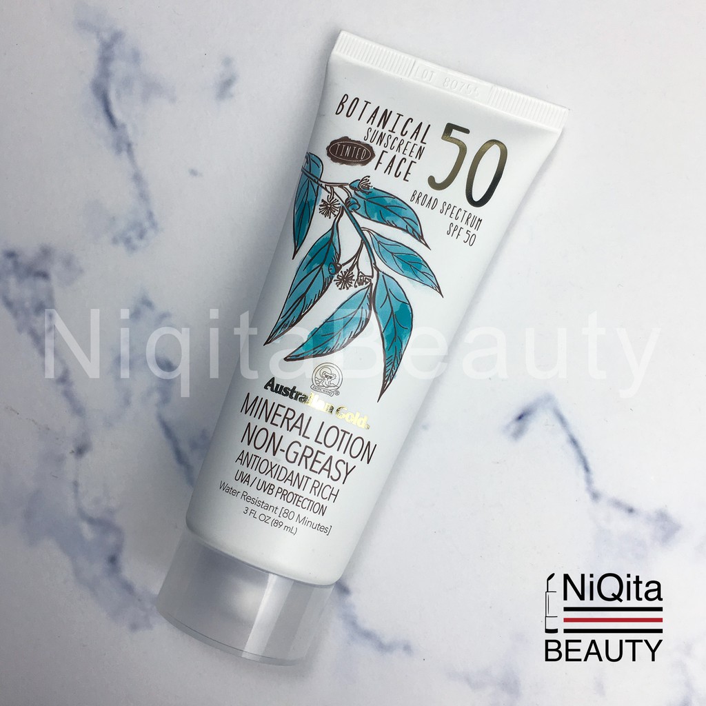 (SHARE IN JAR) Australian Gold - Botanical SPF50 Tinted Face Sunscreen Mineral Lotion