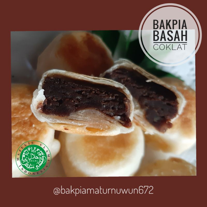 

Bakpia Basah Matur Nuwun Jogja Rasa Coklat kemasan vakum isi 21 biji