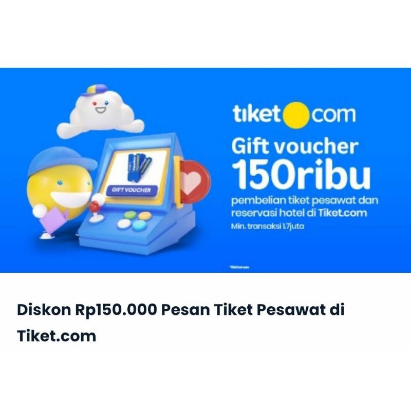 Voucher Diskon tiket.com Tiket Pesawat 150rb
