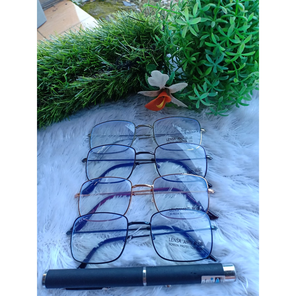 KACAMATA FRAME BESI HY274AB.IA/KACAMATA ANTIRADIASI CEWEK/COWOK/KACAMATA KOMPUTER/