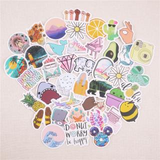 Winzige 40Pcs Cute Cartoon Stickers Set Waterproof Decor Trunk Planner