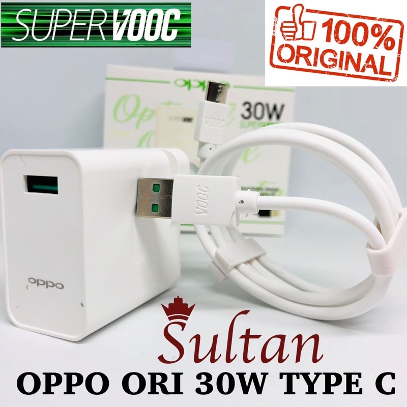 TRAVEL CHARGER OPPO ORI 30W TYPE MICRO DAN TYPE C FAST CHARGING PROMO SEN