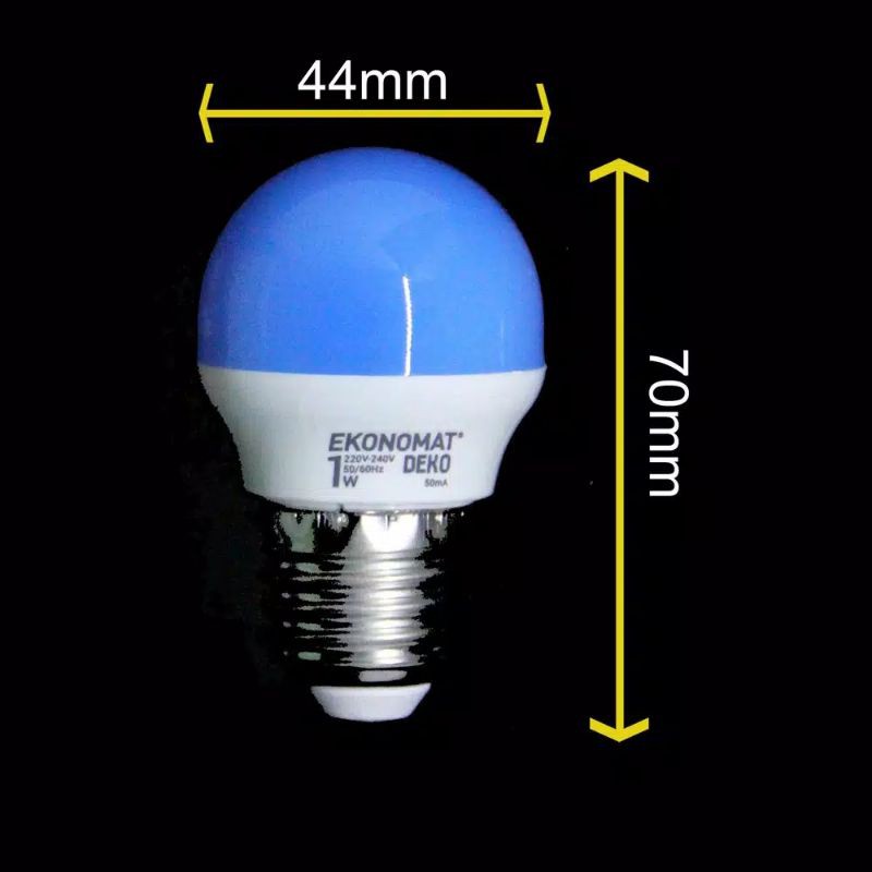 Lampu LED 1watt 1w warna Lampu LED Ekonomat Deko Lampu Tidur 1W 1watt 1wat Bohlam Bulb LED Dekorasi