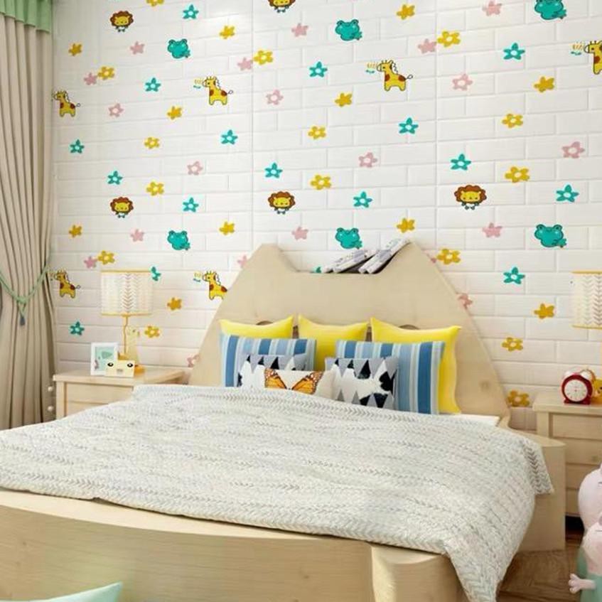 Wallpaper Dinding Foam 3D Motif Unik Waterproof walpaper dinding Ukuran 70x39 CM U96 / U138 / U139