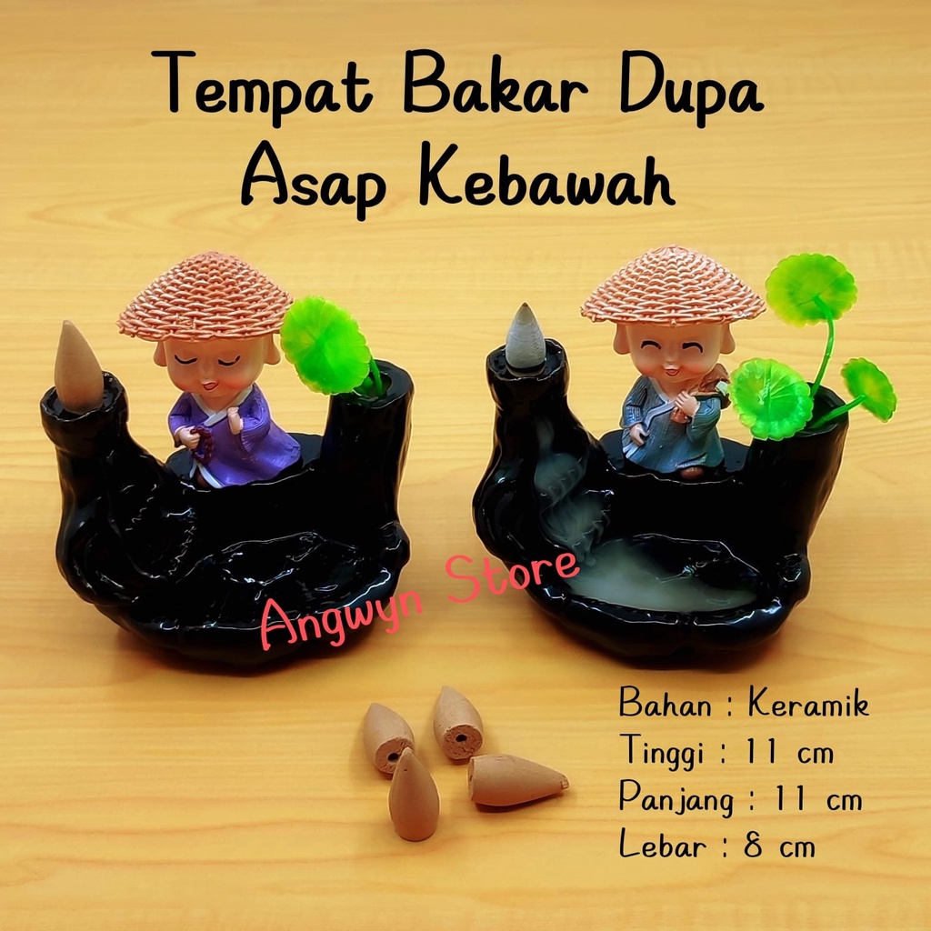 Tempat Bakar Dupa Asap Turun Kebawah Little Buddha Little Monk