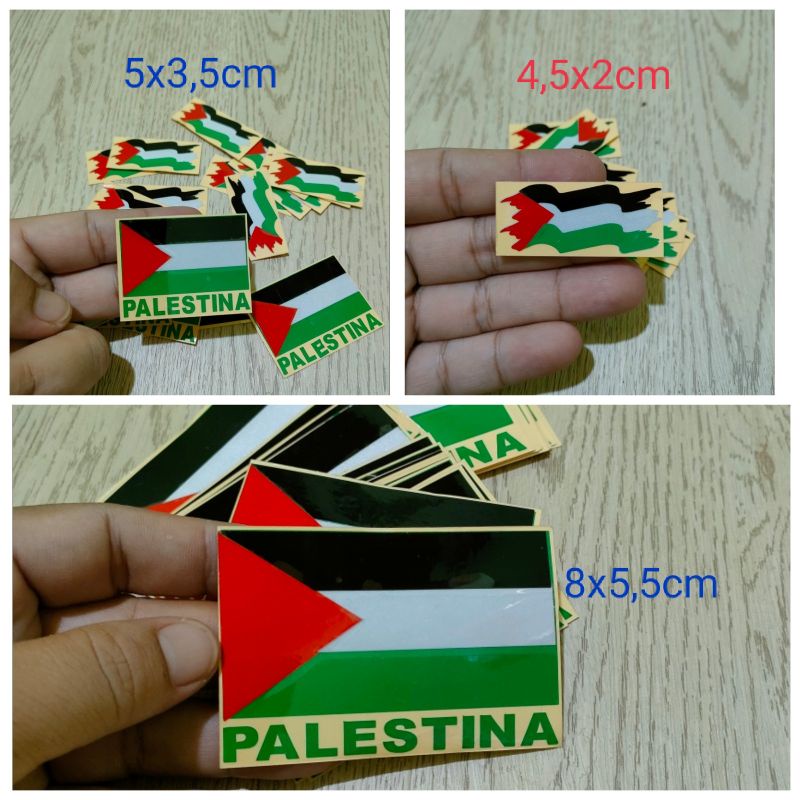 Sticker bendera Palestina cutting