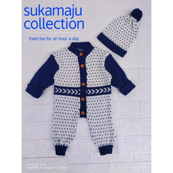 JUMPER BAYI POLCADOT UNISEX/ROMPER BAYI POLCADOT UNISEX