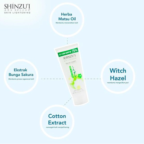 Shinzui Skin Lightening Facial Wash 80ml | Acne Skin