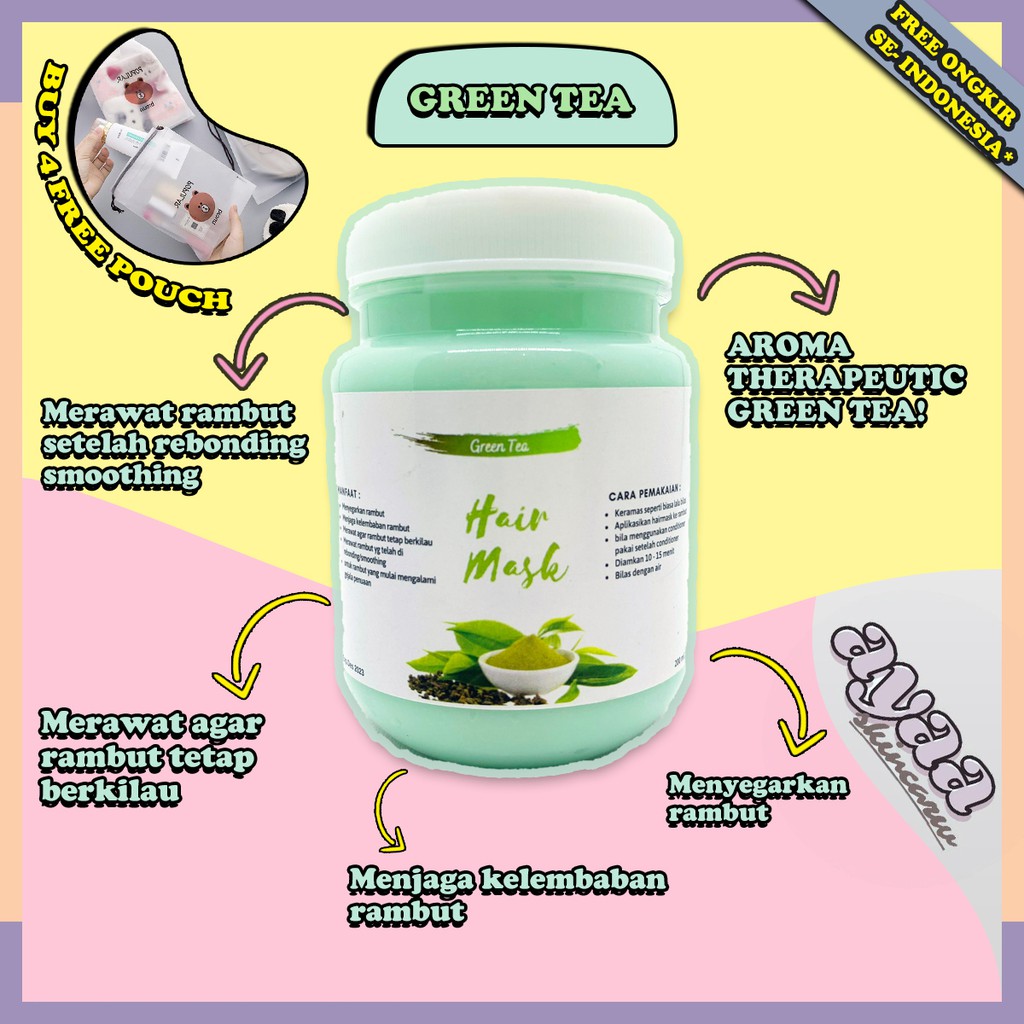 Masker Rambut Hair mask BPOM Ala Salon 200ml | GROSIR | FREE SHOWERCAP | HAIRMASK HALAL