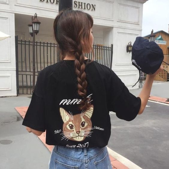 MYSTIQUE.ID-BAJU KAOS CAT T-SHIRT LUCU DAN AESTHETIC