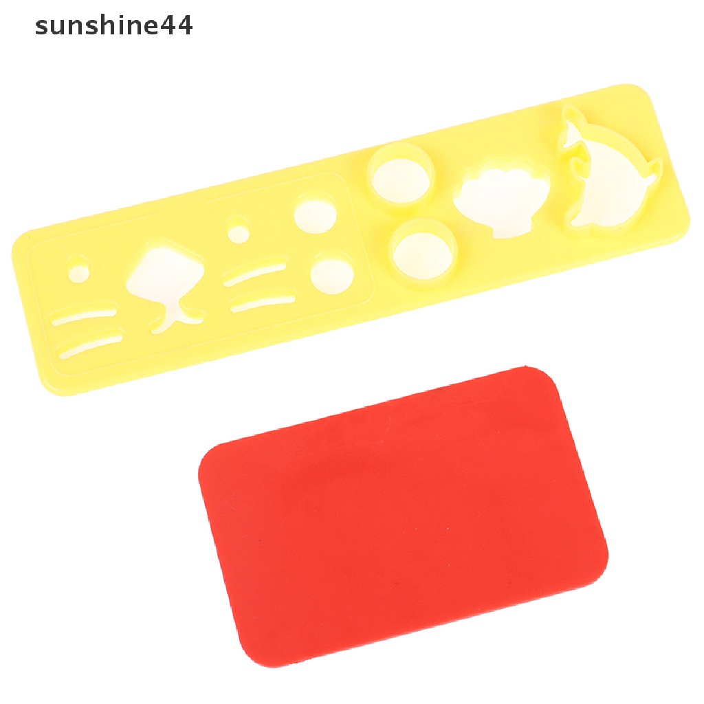 Sunshine 5pcs / Set Cetakan Nasi / Sushi / Bento DIY Bentuk Kerang / otter Laut