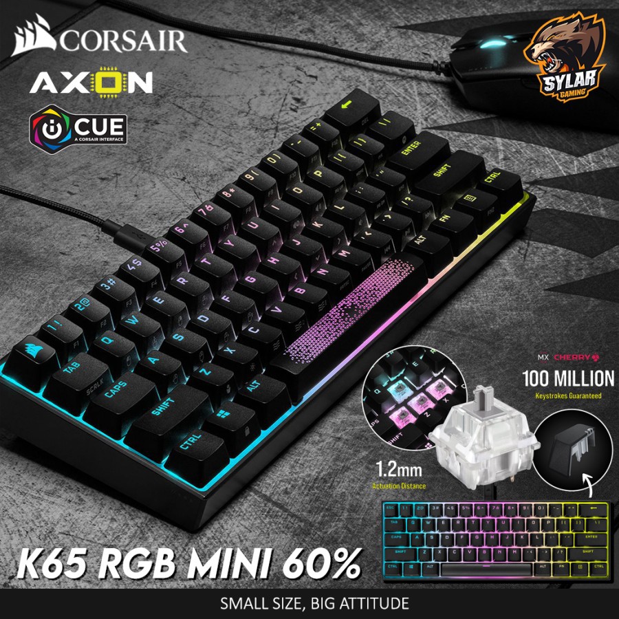 Jual Corsair K65 RGB Mini 60 Mechanical Keyboard