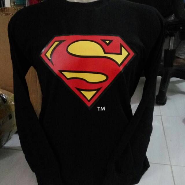 Kaos Lengan Panjang Superman Logo Colour