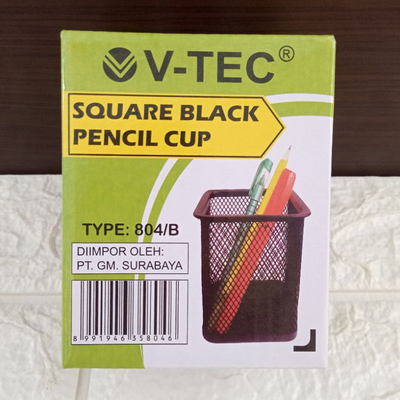 

Pencil Cup/Tempat Alat Tulis Kotak Motif Jaring V-Tec