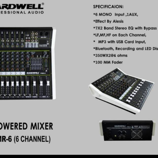 POWER MIXER HARDWELL PMR6 MIXER HARDWELL 6 CHANEL ORIGINAL