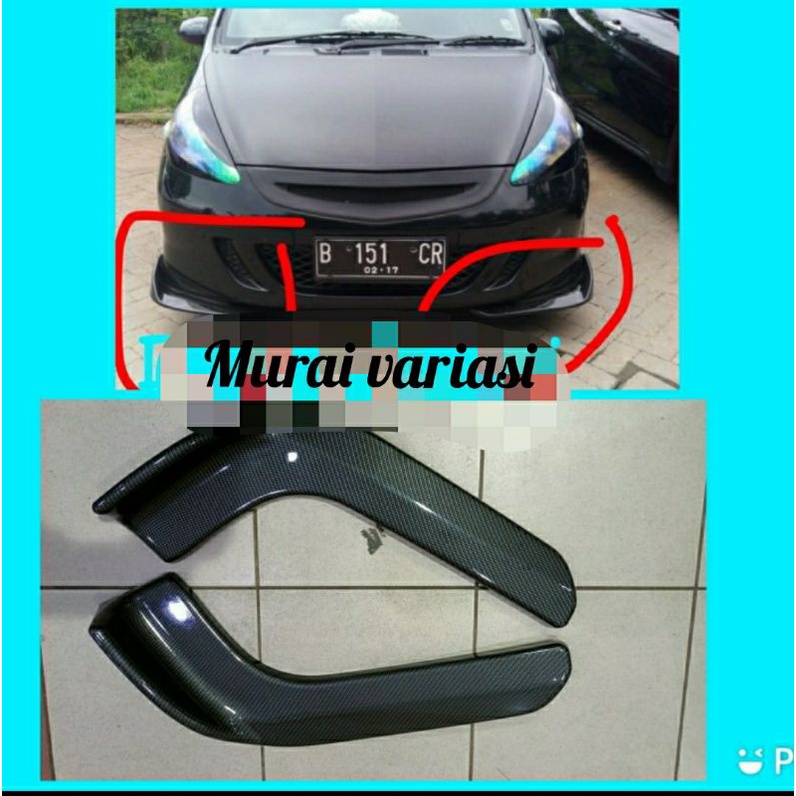 WINGLET BODYKIT MOBIL UNIVERSAL WARNA KARBON