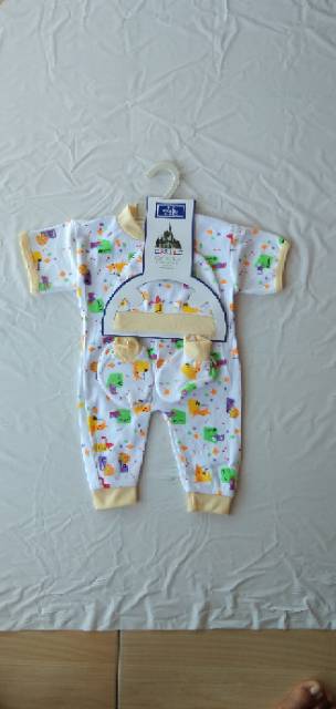 Baju Jumper Bayi Anak Topi &amp; Sepatu Tangan Pendek