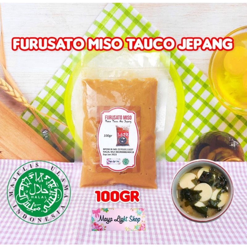 Miso Tauco Jepang 100gr halal termurah miso soup sup rumput laut furusato miso soup sup jepang kaldu penyedap masakan sup tauco