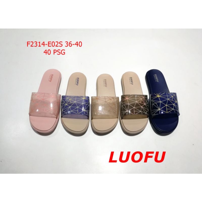 Sandal wanita karet jely Luofu slop | made in China | Kualitas impor | cewek dewasa