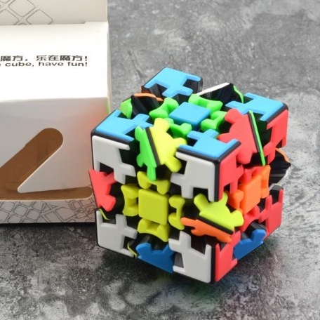 Rubik 3x3 Gear Lefun V2 Sclupture Timbul Magic Cube Original